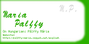maria palffy business card