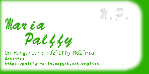 maria palffy business card